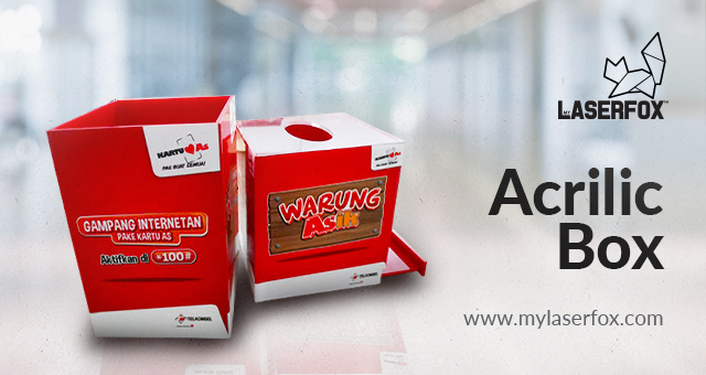 Acrylic Box Cantik dengan Desain Unik dari My Laser Fox